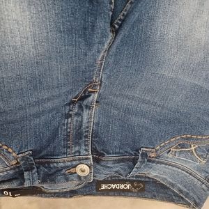 Jordache Vintage Crop Blue Jeans Rolled Cuff  Size 10